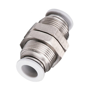 Pneumatic Parts PM 8mm Air Connector Quick Connect 1/4" Tube Brass Plastic Bulkhead Fittings
