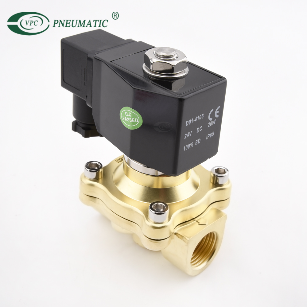 Brass Stainless Steel Valve ZS Series 2/2 Way Waterproof Normally Closed Solenoid Valve for Water Purifier