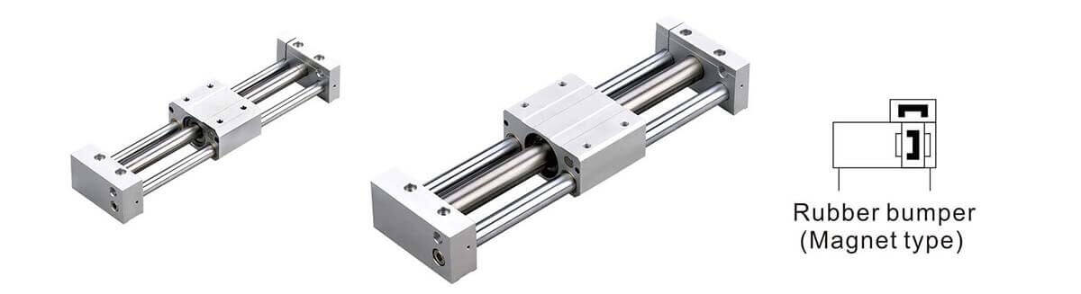 CY1S Series Rodless Cylinder Magnetically Coupled, Slide Bearing - Buy ...