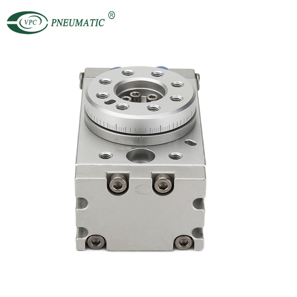 MSQ Series Air Rotary Table Actuator 180 Degree Swing Solid Rack And Pinion Style Pneumatic Rotary Cylinder