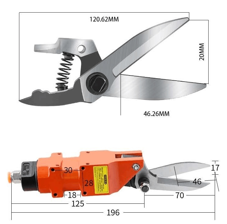 Air Nipper Shear Tools for Plastic Iron Copper And Mask Ear Tape Wire Cutting Pneumatic Scissors 